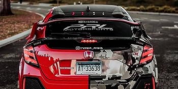 VLAND 3D Rückleuchten für 10th Gen Honda Civic Hatchback/Type R FK8 FK7 2016-2021 Heckleuchten,mit E-Prüfzeichen 