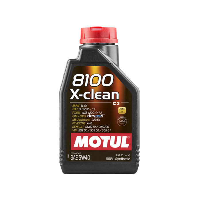 Motul 5W40 8100 X-Clean Motoröl (BMW, Mercedes, Porsche, Renault Sport) 1L