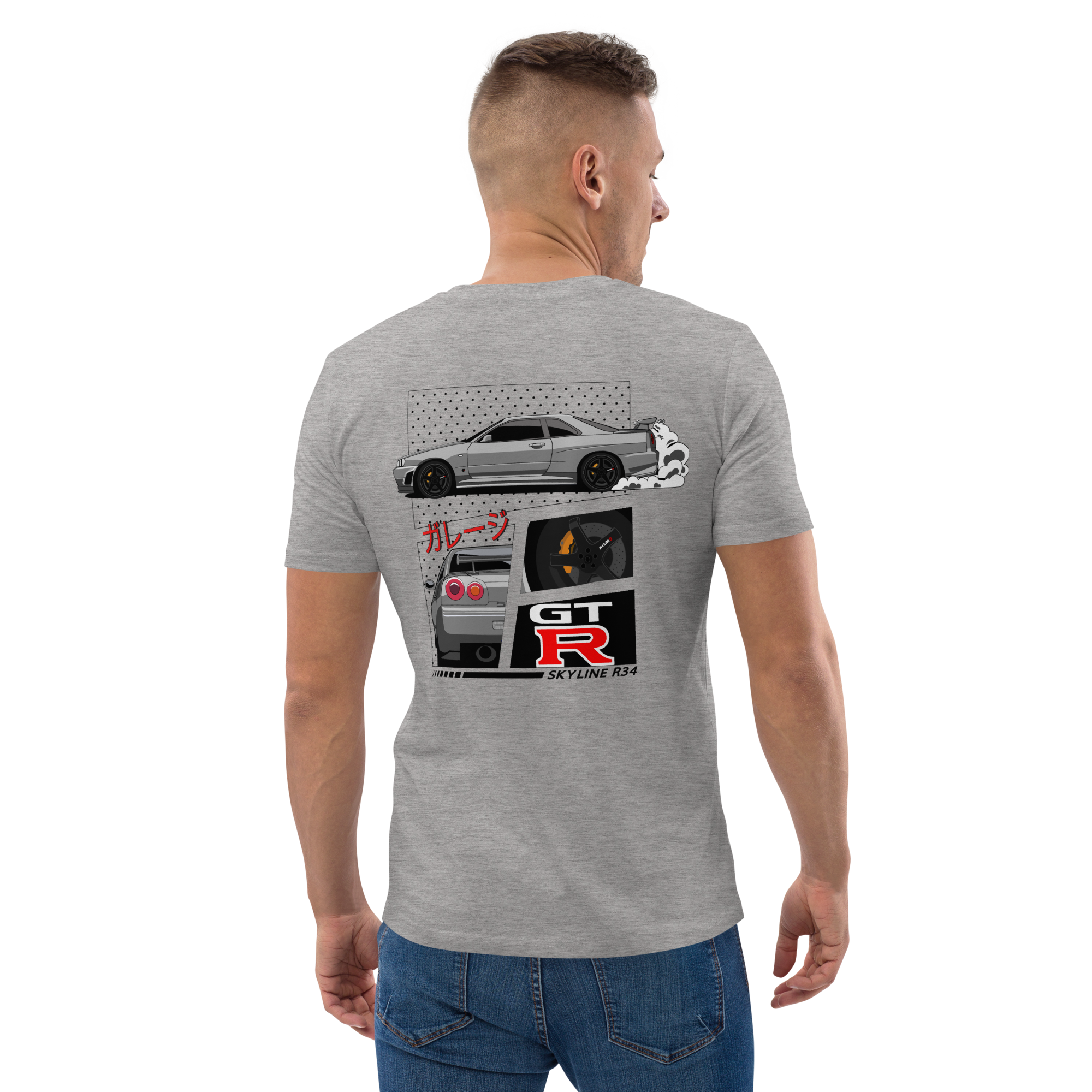 #JPNGarage GTR T-Shirt - #BNR34 Grau