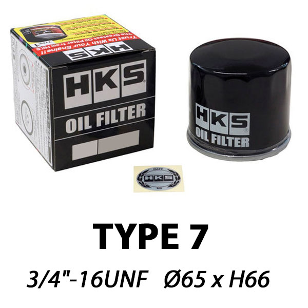  HKS Typ 7 Ölfilter | 3/4"-16 UNF (Nissan CA18, RB, VG30, Toyota 4A-G(Z)E, 1ZZ, 2ZZ...)