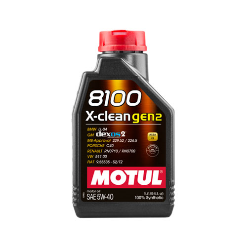 Motul 8100 X-Clean Gen2 Motor?l 5W40 (BMW, Mercedes, Porsche, VW, GM...) 1L