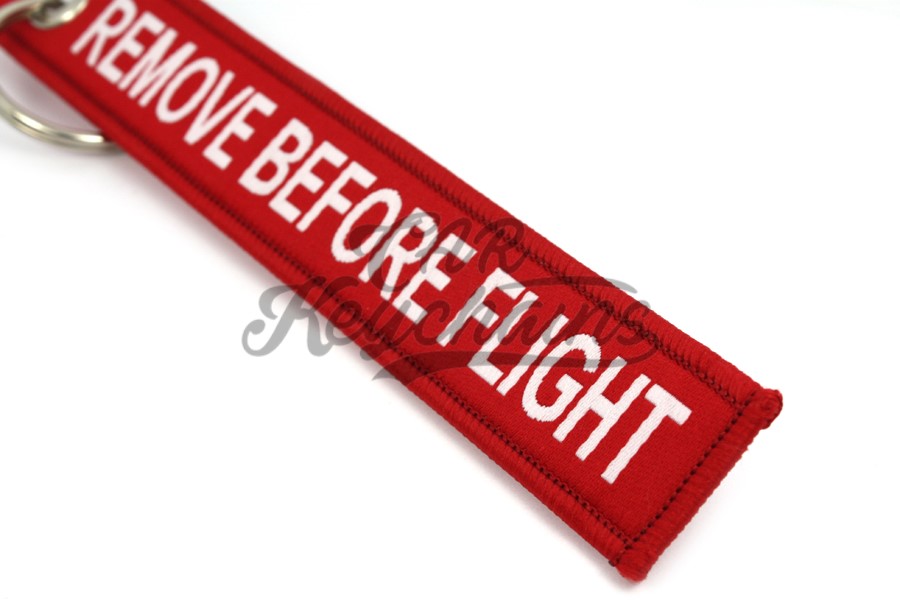 Remove Before Flight jet tag keychain