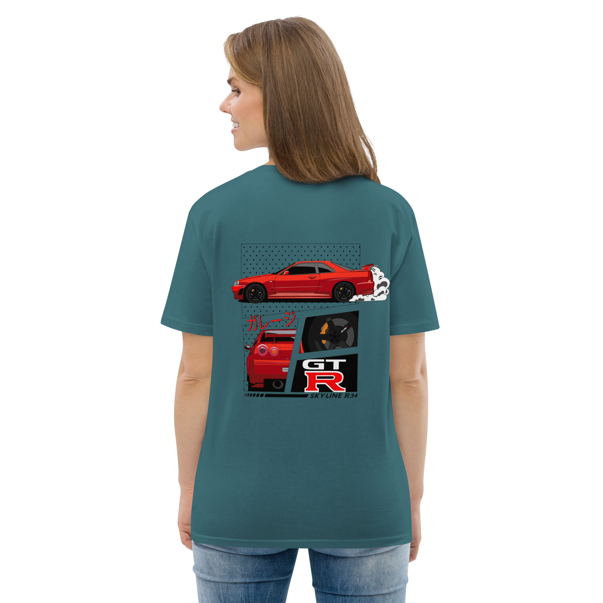 #JPNGarage GTR T-Shirt - #BNR34 Rot