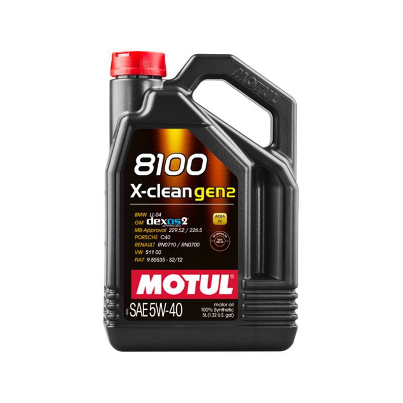 Motul 8100 X-Clean Gen2 Motor?l 5W40 (BMW, Mercedes, Porsche, VW, GM...) 5L